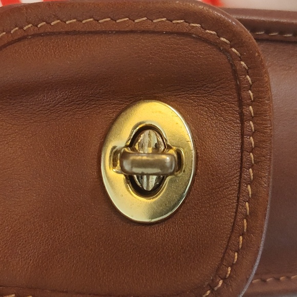 Vintage Coach Brown Leather Wristlet with Gold Accent $598 - Picture 3 of 8